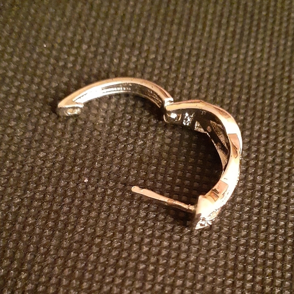 1/4ct Platinum Diamond Infinity Hoop Earrings - Picture 3 of 5